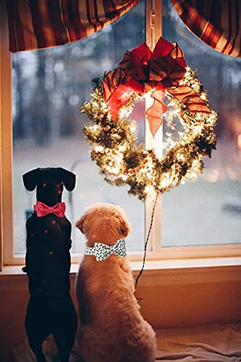 Holiday Adjustable Dog Collar with Soft Bowtie - Comfortable Pet Accessory for Small, Medium, and Large Dogs