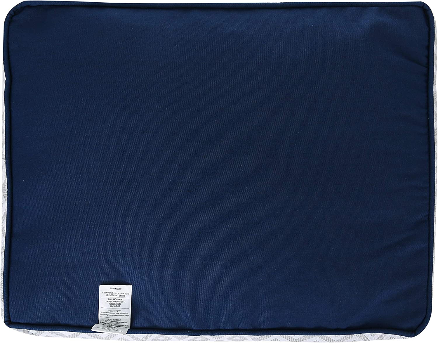 Jonathan Adler Now House for Pets Grey Diamond Small Dog Bed, Machine Washable Cotton/Poly Blend, 17 x 22 x 5 Inches