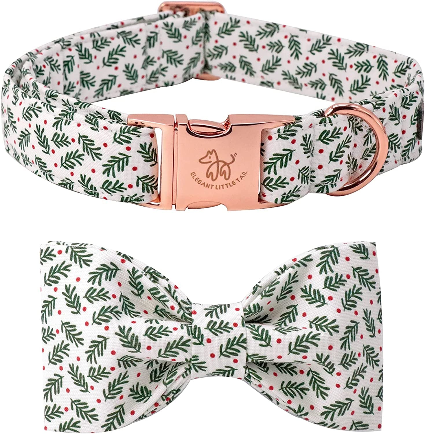 Holiday Adjustable Dog Collar with Soft Bowtie - Comfortable Pet Accessory for Small, Medium, and Large Dogs