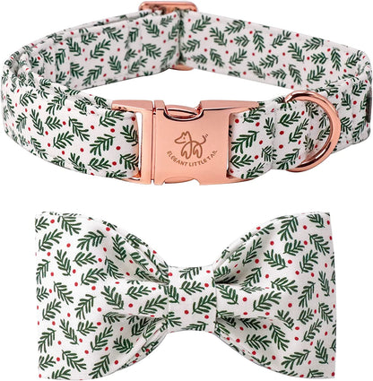 Holiday Adjustable Dog Collar with Soft Bowtie - Comfortable Pet Accessory for Small, Medium, and Large Dogs