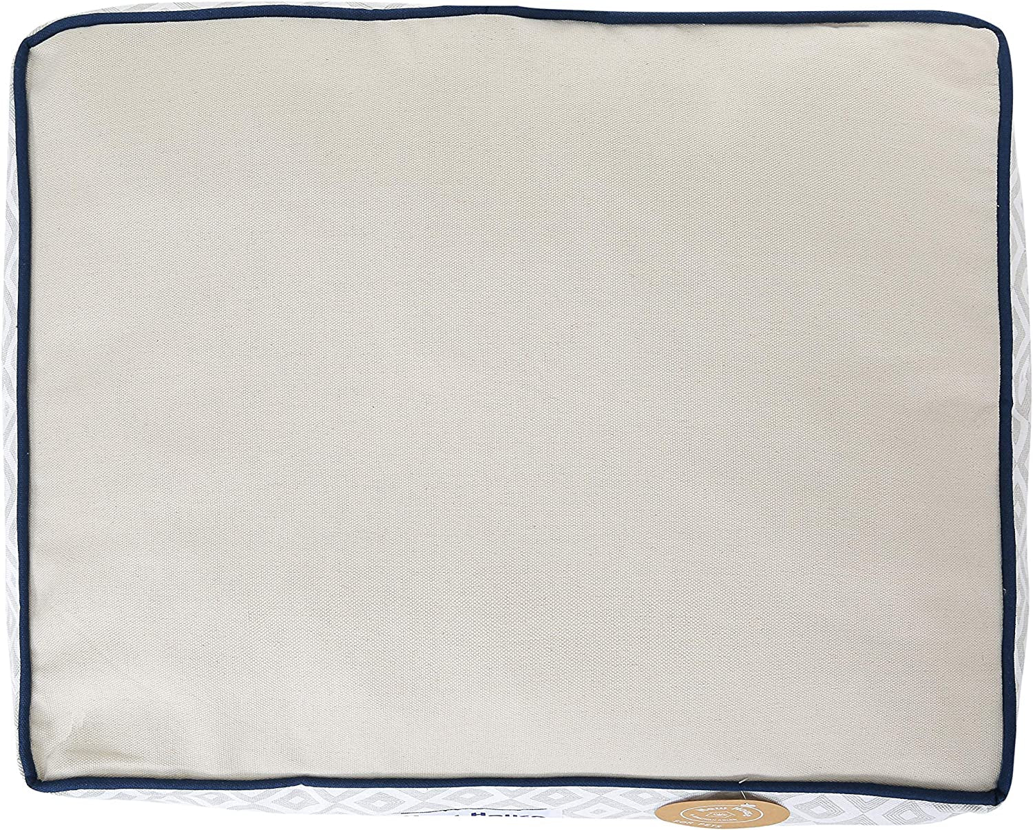 Jonathan Adler Now House for Pets Grey Diamond Small Dog Bed, Machine Washable Cotton/Poly Blend, 17 x 22 x 5 Inches