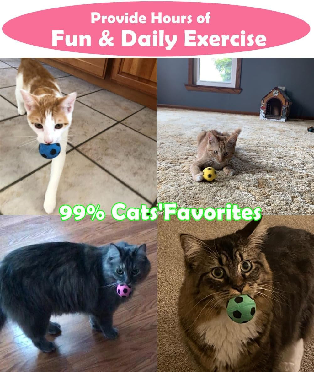 Foam Soccer Balls for Cats - Set of 12