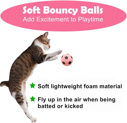 Foam Soccer Balls for Cats - Set of 12