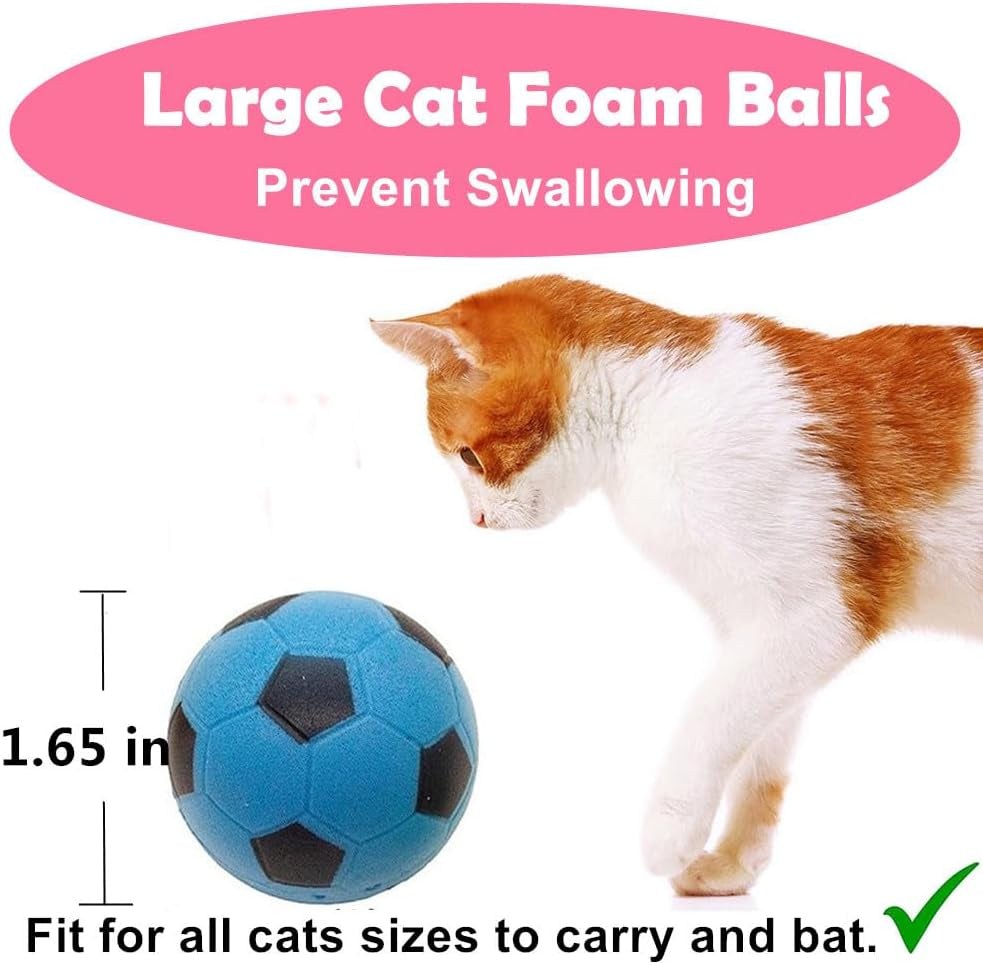 Foam Soccer Balls for Cats - Set of 12